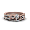 Load image into Gallery viewer, pear-shaped-simple-twisted-vine-bridal-ring-sets-with-black-diamond-in-14K-rose-gold-FD8233PEGBLACK-NL-RG