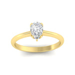Load image into Gallery viewer, Pear Shaped Solitaire Cathedral Ring