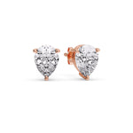 Load image into Gallery viewer, One Carat Diamond Pear Cut 3 Prong Earring