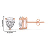 Load image into Gallery viewer, One Carat Diamond Pear Cut 3 Prong Earring
