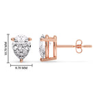 Load image into Gallery viewer, One Carat Diamond Pear Cut 3 Prong Earring