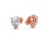 Load image into Gallery viewer, One Carat Diamond Pear Cut 3 Prong Earring