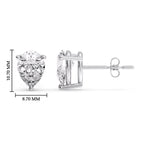 Load image into Gallery viewer, One Carat Diamond Pear Cut 3 Prong Earring