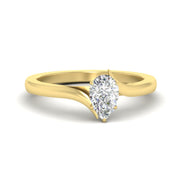 Twisted Shank Solitaire Engagement Ring