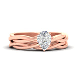 Load image into Gallery viewer, pear-shaped-vine-inspired-solitaire-bridal-ring-set-in-rose-gold-fdens8252pesleep-nl-rg.jpg?v=1767085006