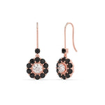 Load image into Gallery viewer, pendulum-diamond-drop-earring-with-black-diamond-in-rose-gold-fdear1128gblackangle1-nl-rg