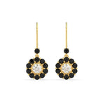 Load image into Gallery viewer, pendulum-diamond-drop-earring-with-black-diamond-in-yellow-gold-fdear1128gblackangle2-nl-yg