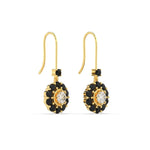 Load image into Gallery viewer, pendulum-diamond-drop-earring-with-black-diamond-in-yellow-gold-fdear1128gblackangle4-nl-yg
