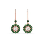 Load image into Gallery viewer, pendulum-diamond-drop-earring-with-emerald-in-rose-gold-fdear1128gemgrangle2-nl-rg