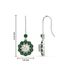 Load image into Gallery viewer, pendulum-diamond-drop-earring-with-emerald-in-white-gold-fdear1128gemgrangle3-nl-wg-hw