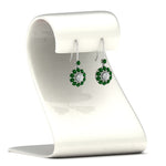 Load image into Gallery viewer, pendulum-diamond-drop-earring-with-emerald-in-white-gold-fdear1128gemgrstand-nl-wg