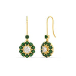 Load image into Gallery viewer, pendulum-diamond-drop-earring-with-emerald-in-yellow-gold-fdear1128gemgrangle1-nl-yg