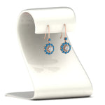 Load image into Gallery viewer, pendulum-diamond-drop-earring-with-ice-blue-topaz-in-rose-gold-fdear1128gicbltostand-nl-rg