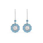 Load image into Gallery viewer, pendulum-diamond-drop-earring-with-ice-blue-topaz-in-white-gold-fdear1128gicbltoangle2-nl-wg