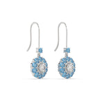 Load image into Gallery viewer, pendulum-diamond-drop-earring-with-ice-blue-topaz-in-white-gold-fdear1128gicbltoangle4-nl-wg
