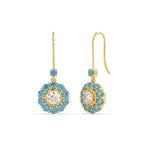 Load image into Gallery viewer, pendulum-diamond-drop-earring-with-ice-blue-topaz-in-yellow-gold-fdear1128gicbltoangle1-nl-yg
