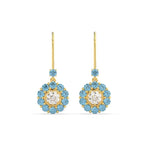 Load image into Gallery viewer, pendulum-diamond-drop-earring-with-ice-blue-topaz-in-yellow-gold-fdear1128gicbltoangle2-nl-yg