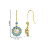 Load image into Gallery viewer, pendulum-diamond-drop-earring-with-ice-blue-topaz-in-yellow-gold-fdear1128gicbltoangle3-nl-yg-hw