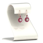 Load image into Gallery viewer, pendulum-diamond-drop-earring-with-pink-sapphire-in-rose-gold-fdear1128gsadrpistand-nl-rg