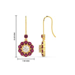 Load image into Gallery viewer, pendulum-diamond-drop-earring-with-pink-sapphire-in-yellow-gold-fdear1128gsadrpiangle3-nl-yg-hw