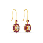 Load image into Gallery viewer, pendulum-diamond-drop-earring-with-pink-sapphire-in-yellow-gold-fdear1128gsadrpiangle4-nl-yg