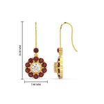 Load image into Gallery viewer, pendulum-diamond-drop-earring-with-ruby-in-yellow-gold-fdear1128grudrangle3-nl-yg-hw