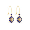 Load image into Gallery viewer, pendulum-diamond-drop-earring-with-sapphire-in-yellow-gold-fdear1128gsablangle4-nl-yg