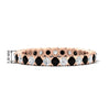 Load image into Gallery viewer, perfect-bezel-set-0.90-carat-round-diamond-and-black-diamond-eternity-wedding-band-in-rose-gold-FD8072ROBGBLACK-0.90CT-NL-RG-HW?v=1751956591