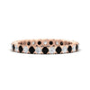 Load image into Gallery viewer, perfect-bezel-set-0.90-carat-round-diamond-and-black-diamond-eternity-wedding-band-in-rose-gold-FD8072ROBGBLACK-0.90CT-NL-RG?v=1751956591