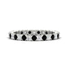 Load image into Gallery viewer, perfect-bezel-set-0.90-carat-round-diamond-and-black-diamond-eternity-wedding-band-in-white-gold-FD8072ROBGBLACK-0.90CT-NL-WG?v=1751956594