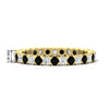 Load image into Gallery viewer, perfect-bezel-set-0.90-carat-round-diamond-and-black-diamond-eternity-wedding-band-in-yellow-gold-FD8072ROBGBLACK-0.90CT-NL-YG-HW?v=1751956596