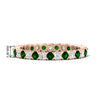 Load image into Gallery viewer, perfect-bezel-set-0.90-carat-round-diamond-and-emerald-eternity-wedding-band-in-rose-gold-FD8072ROBGEMGR-0.90CT-NL-RG-HW?v=1751956590