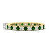 Load image into Gallery viewer, perfect-bezel-set-0.90-carat-round-diamond-and-emerald-eternity-wedding-band-in-yellow-gold-FD8072ROBGEMGR-0.90CT-NL-YG-HW?v=1751956596