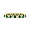 Load image into Gallery viewer, perfect-bezel-set-0.90-carat-round-diamond-and-emerald-eternity-wedding-band-in-yellow-gold-FD8072ROBGEMGR-0.90CT-NL-YG?v=1751956595