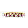 Load image into Gallery viewer, perfect-bezel-set-0.90-carat-round-diamond-and-pink-sapphire-eternity-wedding-band-in-yellow-gold-FD8072ROBGSADRPI-0.90CT-NL-YG-HW?v=1751956595