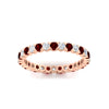 Load image into Gallery viewer, perfect-bezel-set-0.90-carat-round-diamond-and-ruby-eternity-wedding-band-in-rose-gold-FD8072ROBGRUDRANGLE5-0.90CT-NL-RG?v=1751956591
