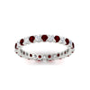 Load image into Gallery viewer, perfect-bezel-set-0.90-carat-round-diamond-and-ruby-eternity-wedding-band-in-white-gold-FD8072ROBGRUDRANGLE5-0.90CT-NL-WG?v=1751956594