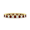 Load image into Gallery viewer, perfect-bezel-set-0.90-carat-round-diamond-and-ruby-eternity-wedding-band-in-yellow-gold-FD8072ROBGRUDR-0.90CT-NL-YG?v=1751956596