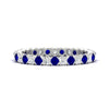 Load image into Gallery viewer, perfect-bezel-set-0.90-carat-round-diamond-and-sapphire-eternity-wedding-band-in-white-gold-FD8072ROBGSABL-0.90CT-NL-WG?v=1751956592