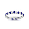 Load image into Gallery viewer, perfect-bezel-set-0.90-carat-round-diamond-and-sapphire-eternity-wedding-band-in-white-gold-FD8072ROBGSABLANGLE5-0.90CT-NL-WG?v=1751956592