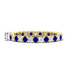 Load image into Gallery viewer, perfect-bezel-set-0.90-carat-round-diamond-and-sapphire-eternity-wedding-band-in-yellow-gold-FD8072ROBGSABL-0.90CT-NL-YG-HW?v=1751956595