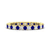 Load image into Gallery viewer, perfect-bezel-set-0.90-carat-round-diamond-and-sapphire-eternity-wedding-band-in-yellow-gold-FD8072ROBGSABL-0.90CT-NL-YG?v=1751956595