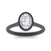 Load image into Gallery viewer, Oval Shaped Petite Bezel Solitaire Engagement Ring