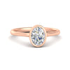 Load image into Gallery viewer, Oval Shaped Petite Bezel Solitaire Engagement Ring