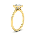 Load image into Gallery viewer, Oval Shaped Petite Bezel Solitaire Engagement Ring