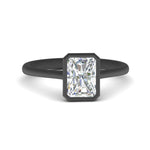 Load image into Gallery viewer, Radiant Cut Petite Bezel Solitaire Engagement Ring