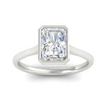 Load image into Gallery viewer, Radiant Cut Petite Bezel Solitaire Engagement Ring