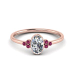 Load image into Gallery viewer, petite-bezel-set-oval-shaped-diamond-engagement-ring-with-pink-sapphire-in-rose-gold-FD9175OVRGSADRPI-NL-RG