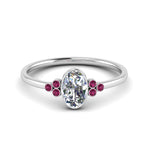 Load image into Gallery viewer, petite-bezel-set-oval-shaped-diamond-engagement-ring-with-pink-sapphire-in-white-gold-FD9175OVRGSADRPI-NL-WG