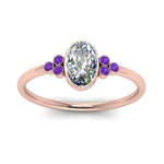 Load image into Gallery viewer, petite-bezel-set-oval-shaped-diamond-engagement-ring-with-purple-topaz-in-rose-gold-FD9175OVRGVITOANGLE5-NL-RG